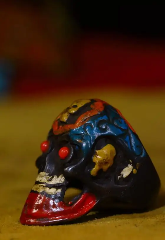 Китайское кольцо из чистой меди с инкрустацией тибетское фэн-шуй Shri chitiпати на