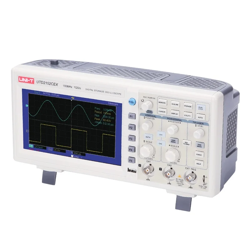 

Digital Desktop Storage Oscilloscope, 100MHz Bandwidth, Dual Channel, 1GS/s Sample Rate, USB Communication, UTD2102CEX