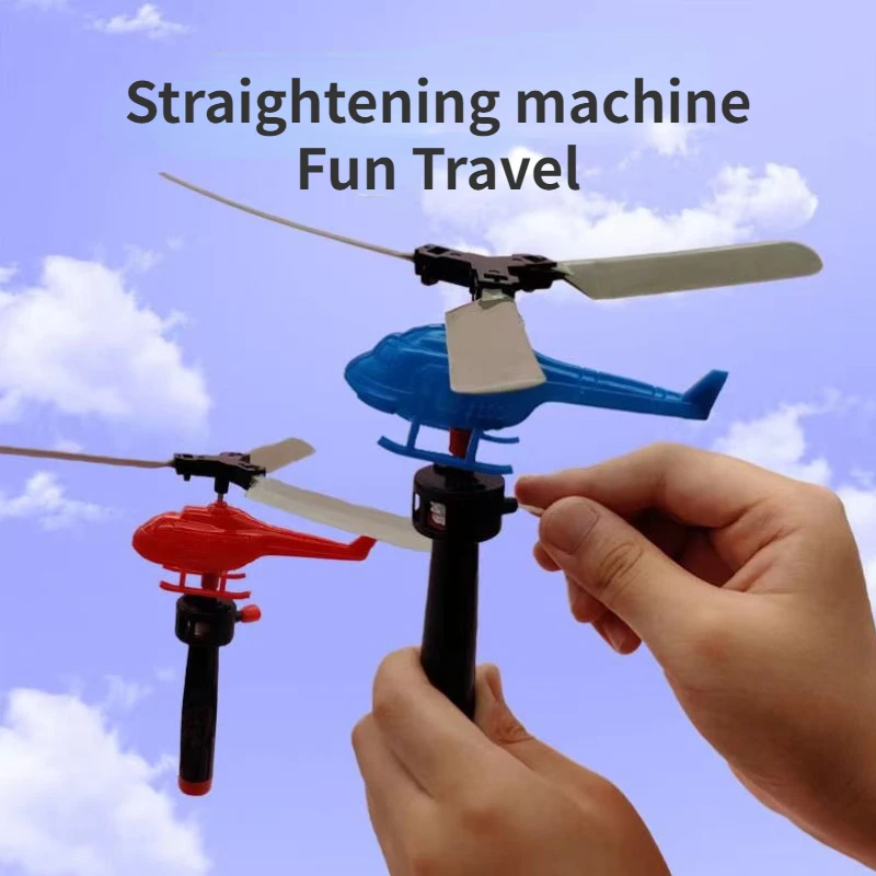 

Handle Pull Wire Power Helicopter Outdoor Bamboo Dragonfly Color Random