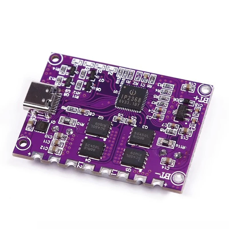 Двунаправленный модуль быстрой зарядки IP2368 мощностью 100 Вт с интерфейсом USB Type-c