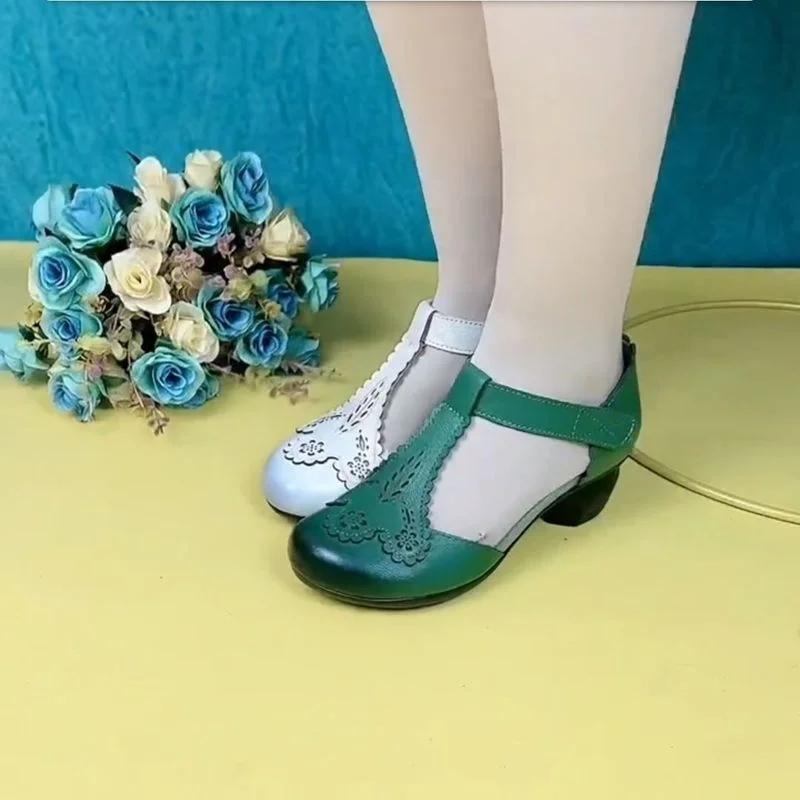 

Women Shoes Summer Chunky Sandals Heels Shoes 2022 New Designer Party Pumps Trend Brand Mother Ladies Shoes Soft Zapatos