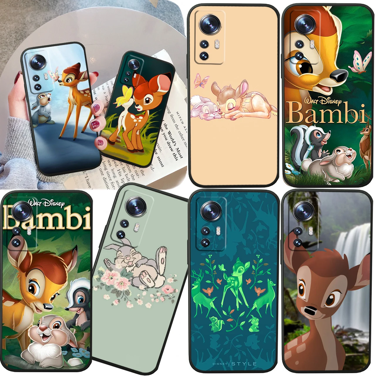 

Disney Bambi Cool For Xiaomi Mi 13 12T 11X 10T Note 10 Ultra Pro Lite 5G Soft Silicone Black Phone Case