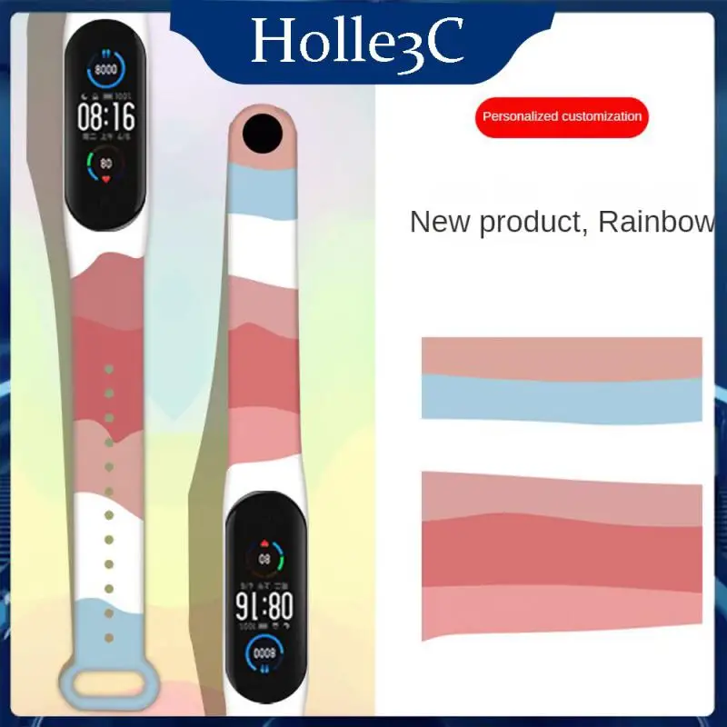 

1pcs Anti-scratches Strap Impact Silicone Strap Bracelet Replacement Watch Band For Xiaomi Band 7/6/5 Anti-dents