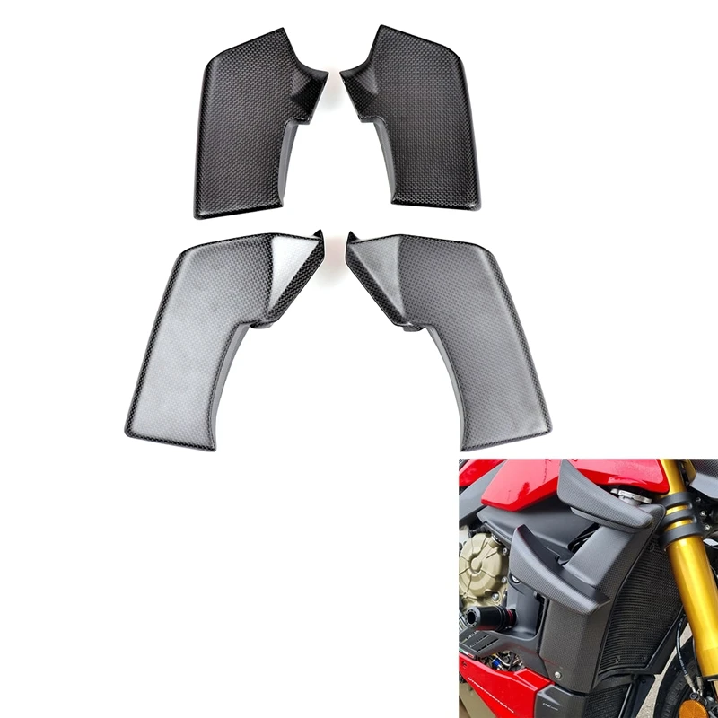 

Спойлер крыльев из углеродного волокна для Ducati Streetfighter V4 V4S 2018-2022, фиксация потока ветра, передняя обтекатель крыла