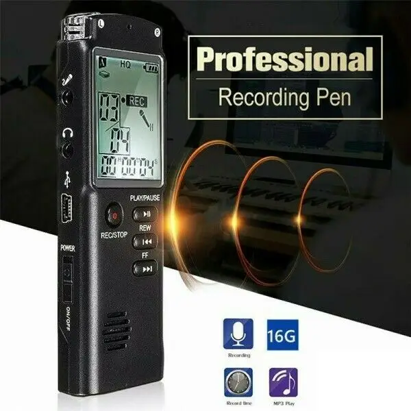 

LCD PRO VOICE RECORDER DIGITAL DICTAPHONE RECHARGEABLE **PROMOTION**