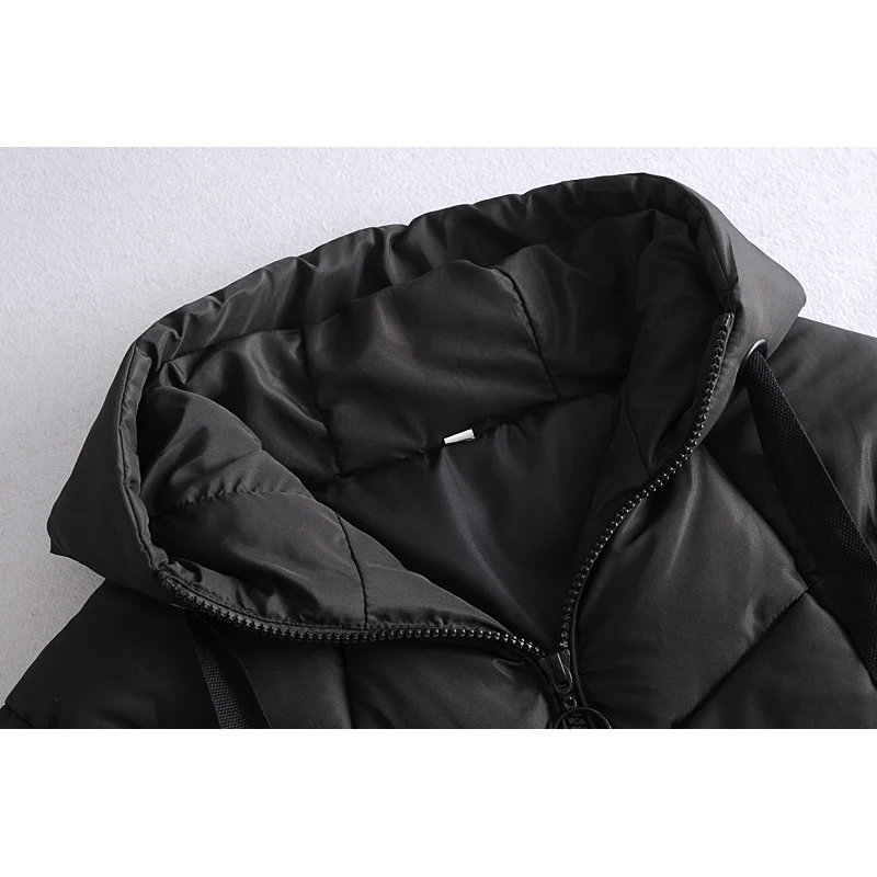 Winter Women's Oversized Jacket Retro Thick Pockets Hooded Solid Color Jacket Women Fashion Long Sleeve Jacket Women Clothing