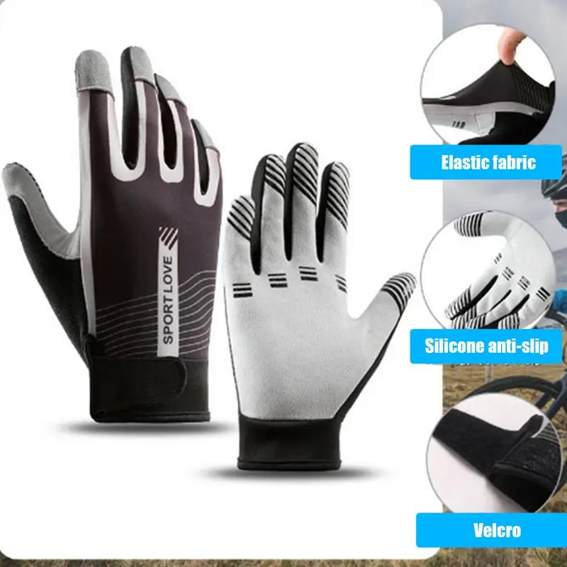 Перчатки для велоспорта мужские дышащие Нескользящие митенки езды на велосипеде