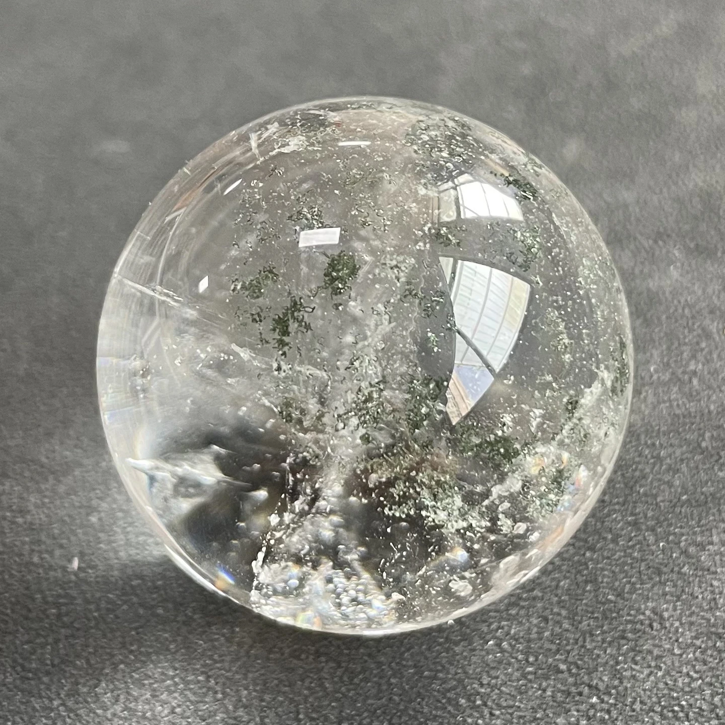 73 г натуральный камень, зеленая фантомная Сфера, полированный кварцевый шар, восстанавливающий подарок, хрустальный шар, декор для комнаты Y1189