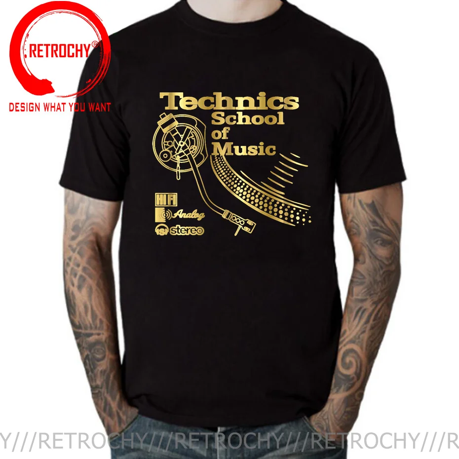 

Camiseta Retro Deejay shirt Long Play tshirt Technics School of Music T shirt men Vintage DJ Music T-shirt 2022 Hot Fashion Tops