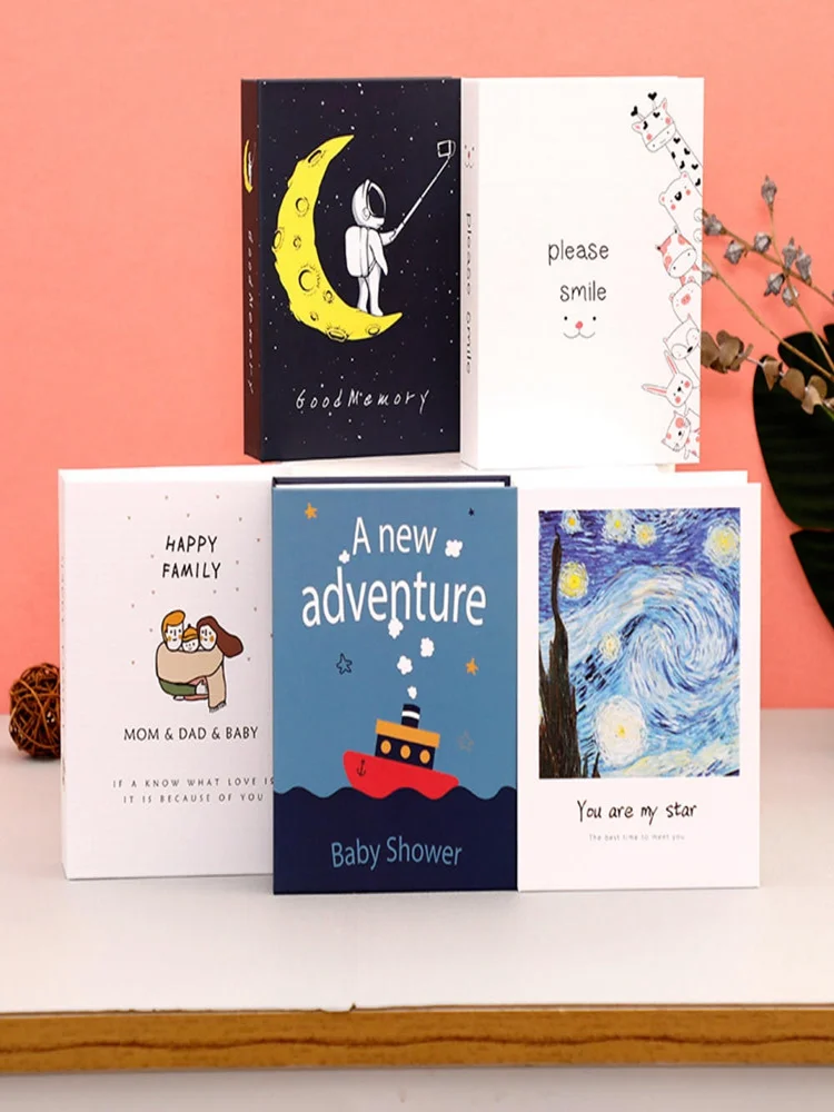 

6 дюймов, 100 карманов, фотоальбом, мультяшная картина, фоторамка для книг, скрапбукинг, наклейка, чехол, милые детские канцелярские принадлеж...