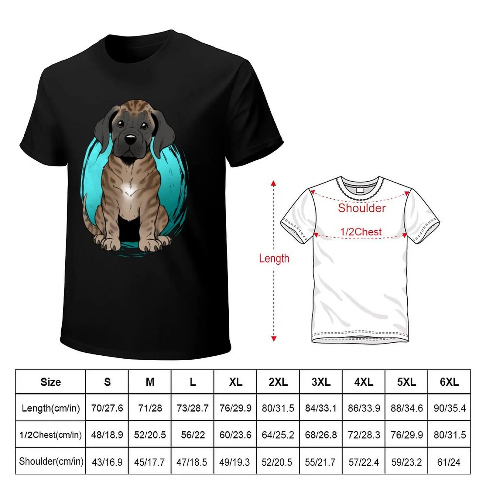 Cute Brindle English Mastiff Puppy Smiling T-Shirt дизайнерские рубашки рубашка на заказ простые черные