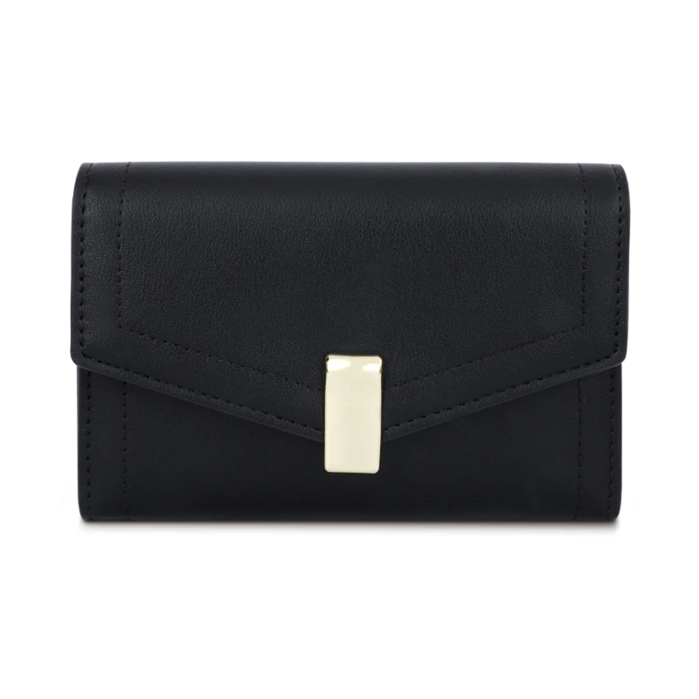 Stylish Pure-Color Clutchs With Envelope Metal Buckle Wear-Resistant Ultra-thin Coin Purse For Women Girls Geldbeutel Herren