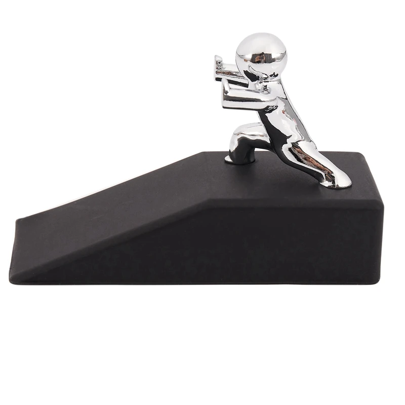 

3X Zinc Alloy Little And Man With Non-Slip Rubber Bases Door Stop Safe Anti-Collision Door Stopper Noveltydesign