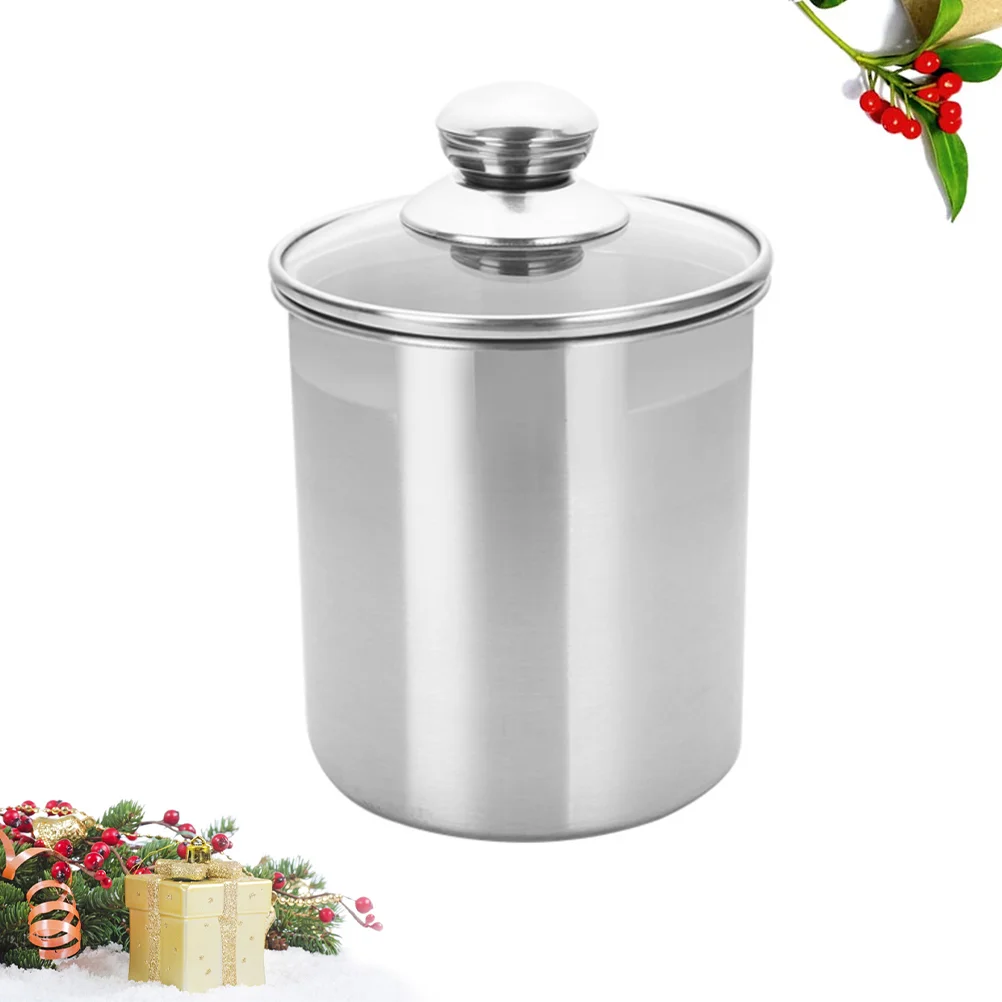 

1750ml Stainless Steel with Lid Large Flour Coffee Bean Tea Cereal Sugar Cookie Metal Containers Honey Jar Grain Cereal Coffee