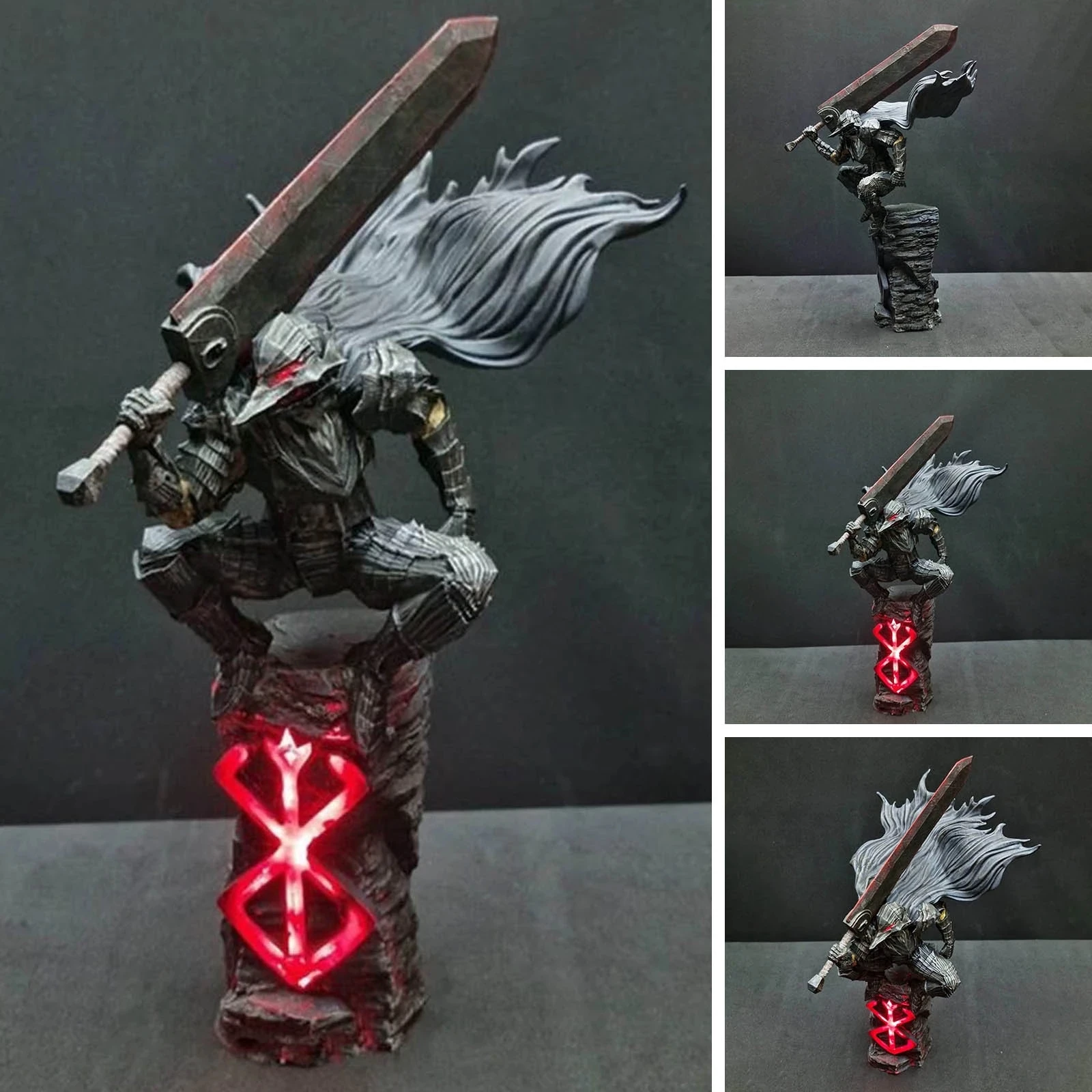 

2023 Crow Head Swordsman Night Light Resin Handicraft Home Desktop Ornaments Berserk Guts Night Light Resin Crafts Home Desktop