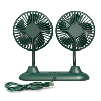 usb dual head car fan portable vehicle rotatable auto cooling fan cooler usb fan for home office car dashboard drop shipping