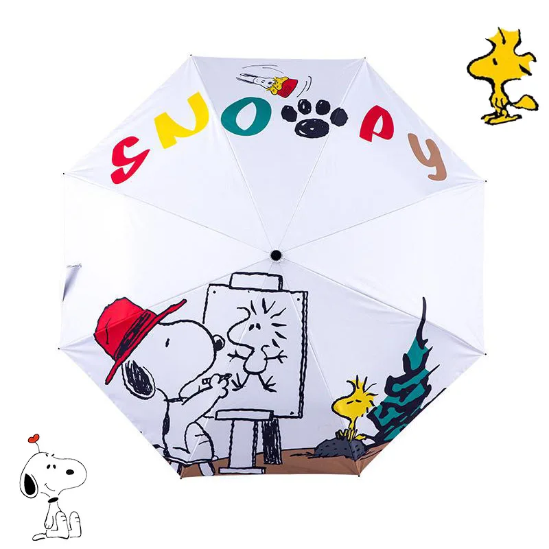 

Снупи кавайный спутанный Такер фотозащита Защита от УФ-лучей дождь или дождь милый студенческий мультяшный зонт