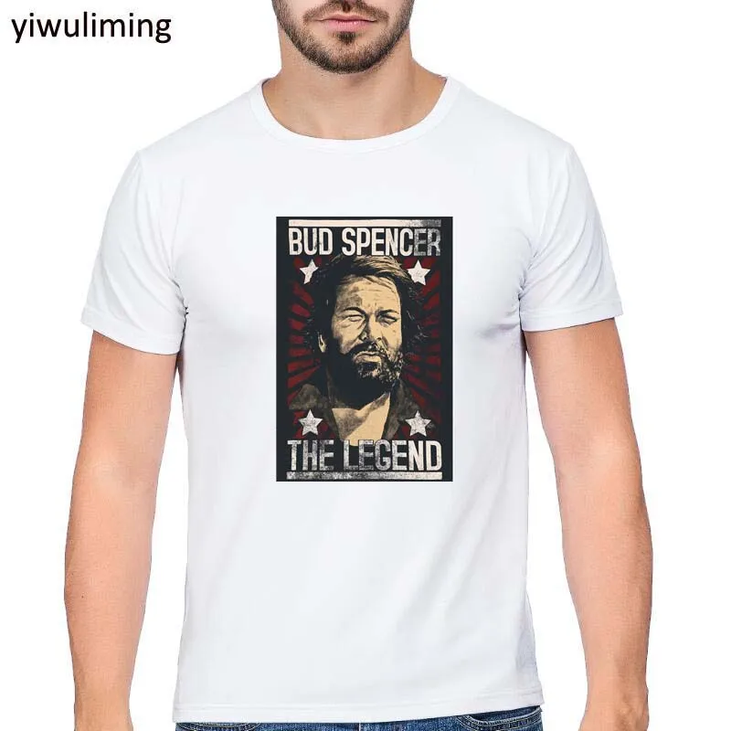 T Shirt Men Bud Spencer Terence Hill Wanted Lo Chimavano Classic Epic Movie Tshirt Tees Graphic Tops Vintage T-Shirt