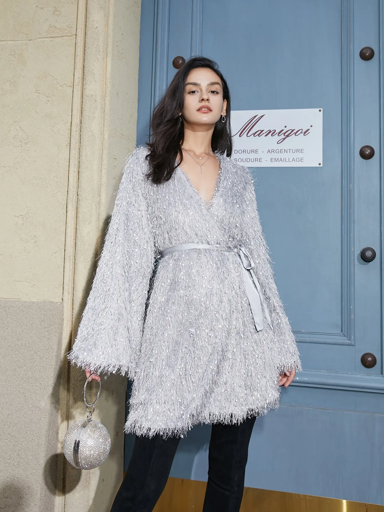 Элегантное вечернее платье AEL 2024 женское из материала пышное повседневное прямое