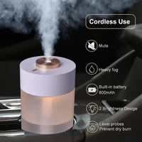 hipacool car air humidifier usb with led light anion ultrasonic aromatherapy mist maker for car aroma home office air purifier