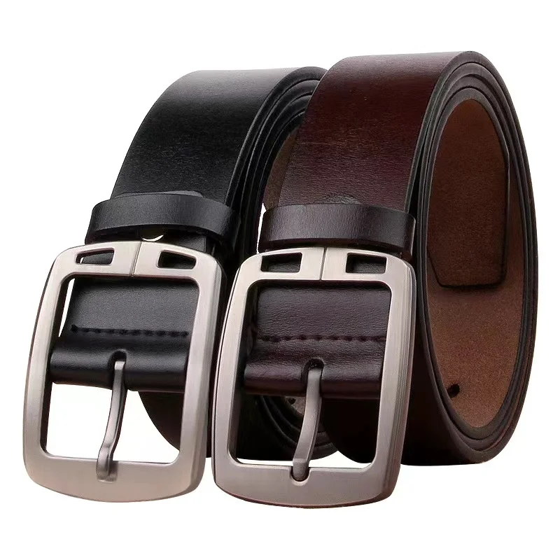 Men Belts Genuine Leather Pin Buckle Vintage High Quality Belts for Men Fashion Deigner Classic Strap