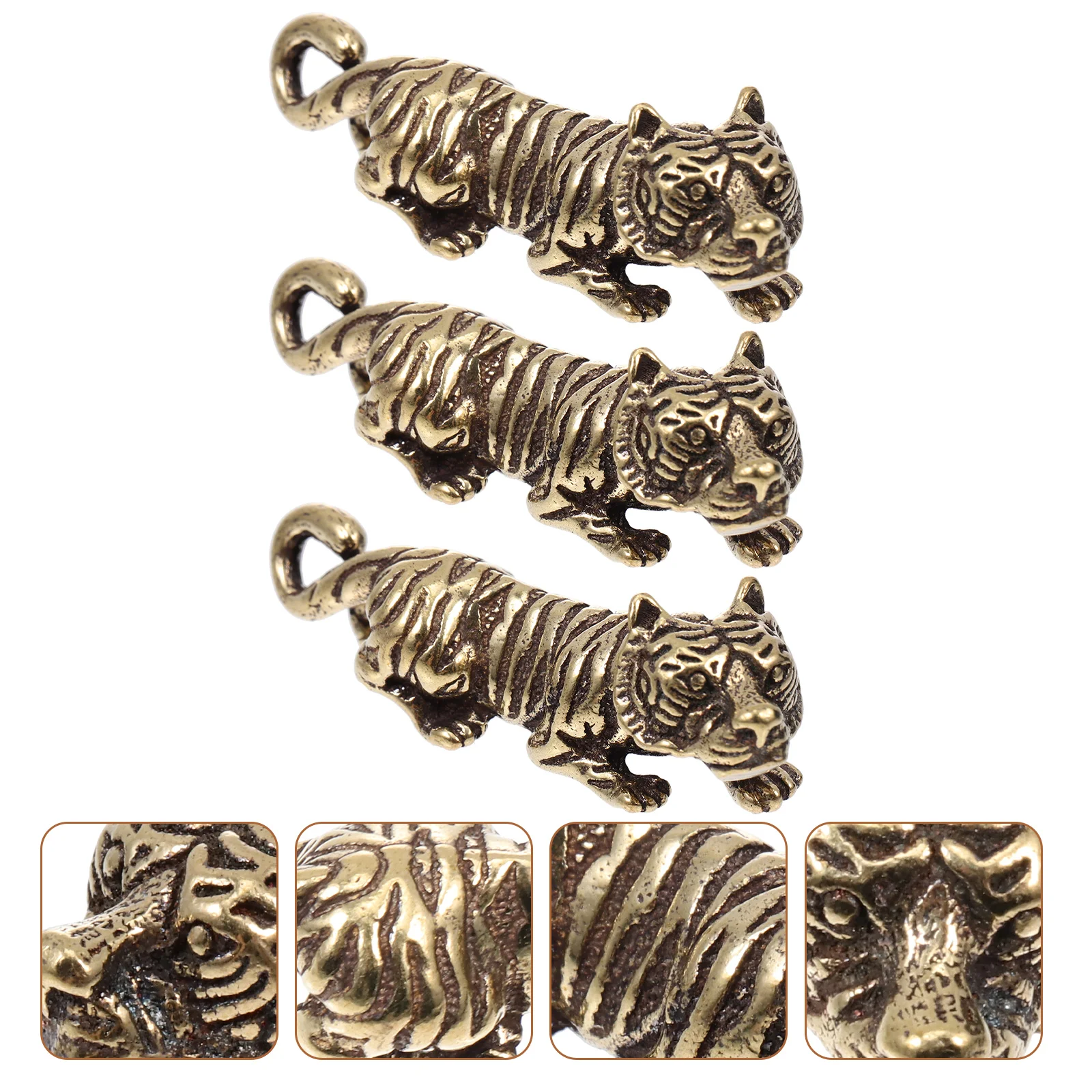 

3Pcs Copper Ornament Decor New Year Decor Ornament for Decor Home Gift Office