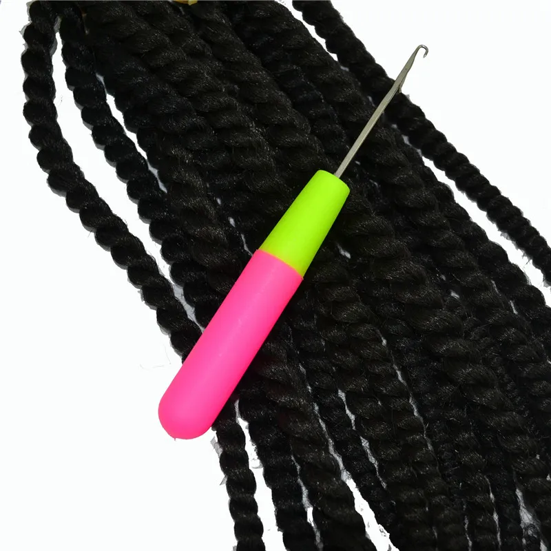 1pcs/lot Plastic Crochet Braid Needle Feather Hair Extension Tools Wig Hook Needle Threader Knitting Hair Crochet Needles images - 6