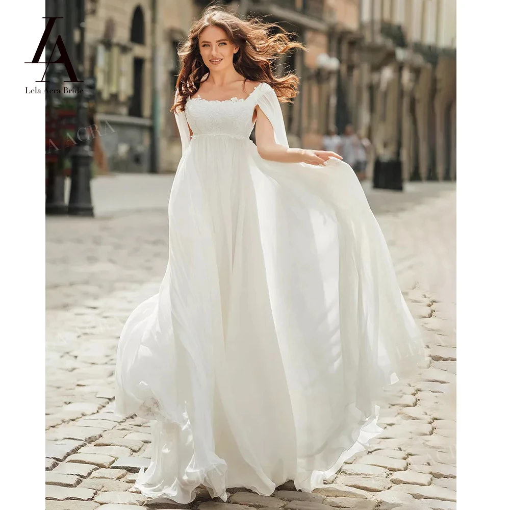 

Женское свадебное платье с квадратным вырезом, без рукавов