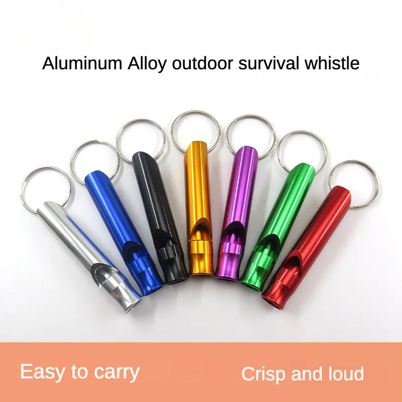 

Training Multifunction Whistle Aluminum Camping Multifunction Small Whistle Key Ring Keychain Train Whistles Outdoor Survival