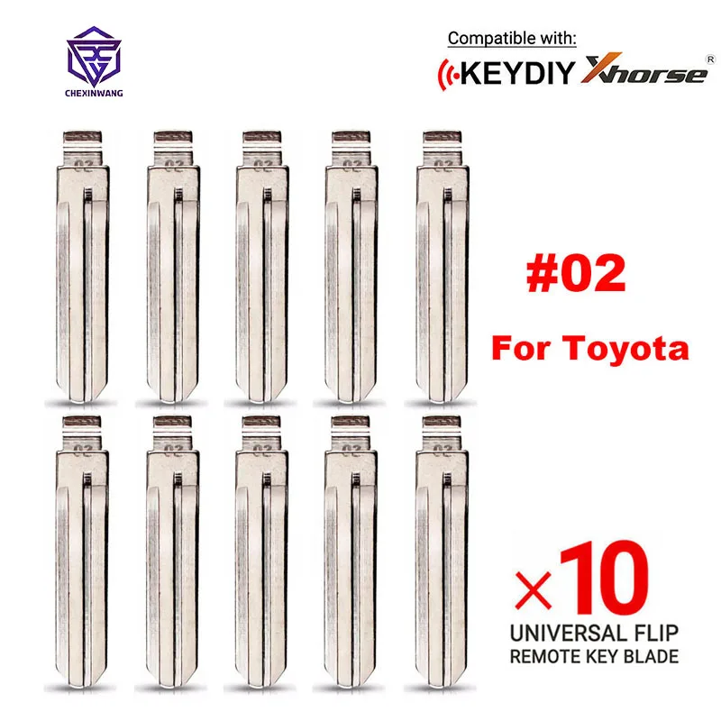 

10pcs/lot #02 TOY43 Blank KD Replacement Car Key Blade For Toyota Corolla Crown Camry Highlander Corolla Vios Fukuda Auman NO.02