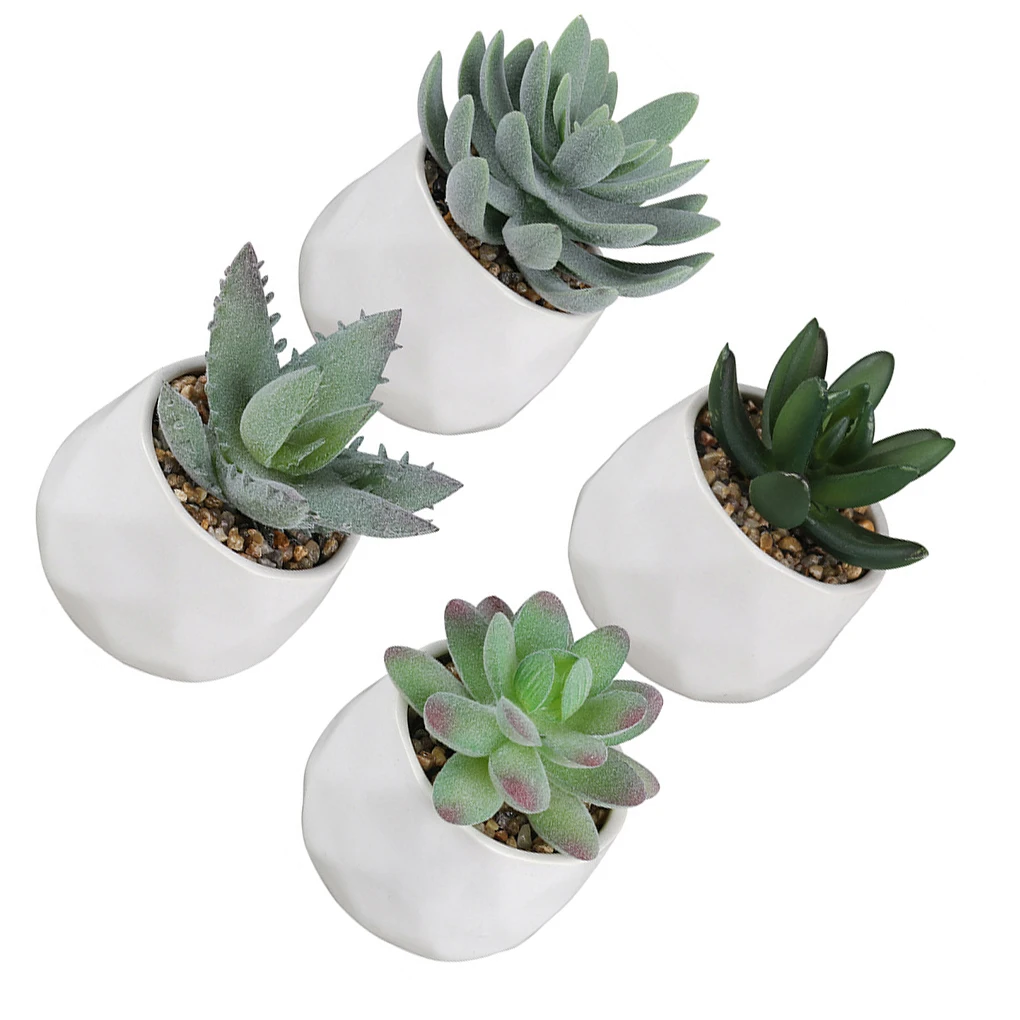 

4pack lot Artificial Plants Indoor Greene Air Purifier For Healthy Living Environment Aesthetic Appeal Plant Succulents