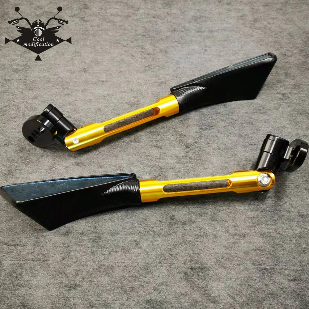 Лазерный Логотип CNC алюминиевые мотоциклетные зеркала заднего вида синее