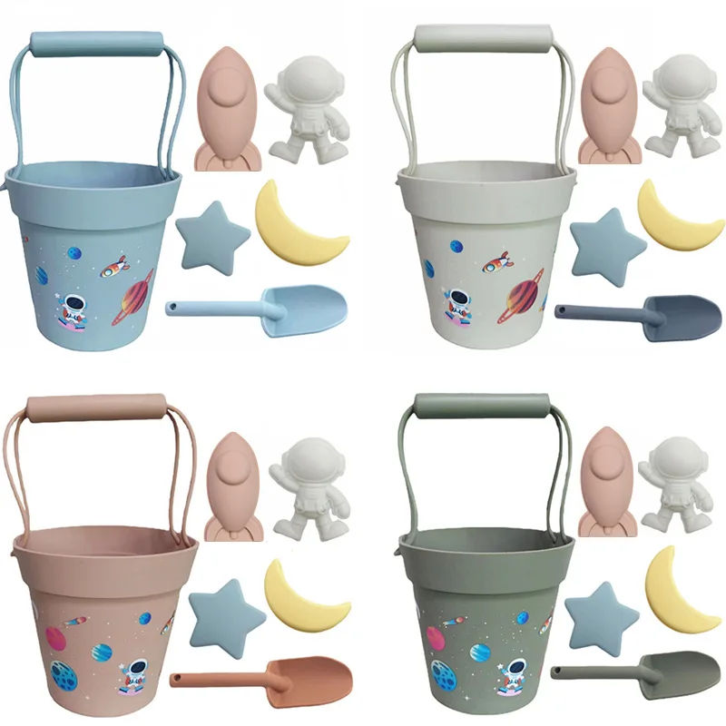 

Cute Summer Silicone Beach Toys Sand Set Playa Accesorios Sand Play Beach Bucket Shovel Tools Children Outdoor Game Toy for Kid