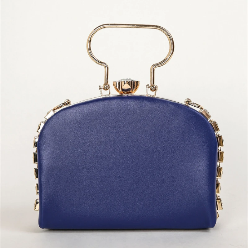 Роскошные вечерние сумки королевского синего цвета с бриллиантами сверкающие