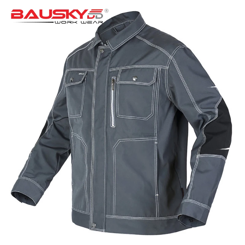 

Рабочая куртка Мужская строительная ветровка Рабочие куртки с длинными рукавами Строительная двухцветная износостойкая одежда