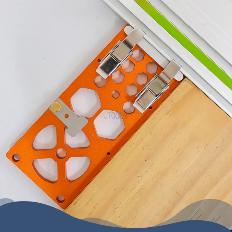 

New Track Saw Square Guide Rail Clamp Woodworking 90 Degree Right Angle Guide Plate Aluminum Alloy Carpenter Angle position Tool