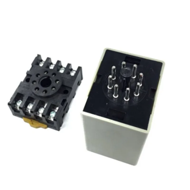 

1PC AH3-3 110VAC Power On Delay Timer Time Relay 1S 3S 6S 10S 30S 60S 3M 6M 10M 30M 60M With PF083A Base