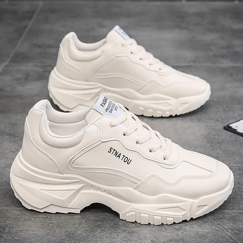 

Chunky Sneakers Fashion Men Shoes Brand White Male Casual Shoes Autumn Platform Vulcanized Shoes Zapato Para Hombre 2023 New Hot