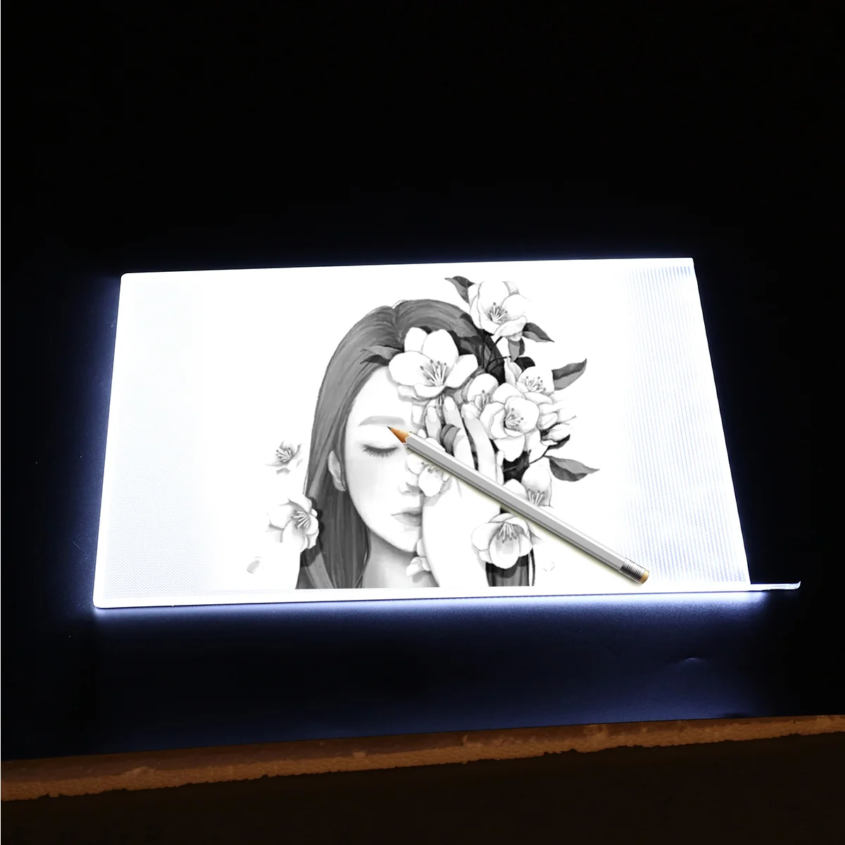 

A4 LED Artist Thin Stencil Board Light Box Tracing Drawing Board with US Adapter