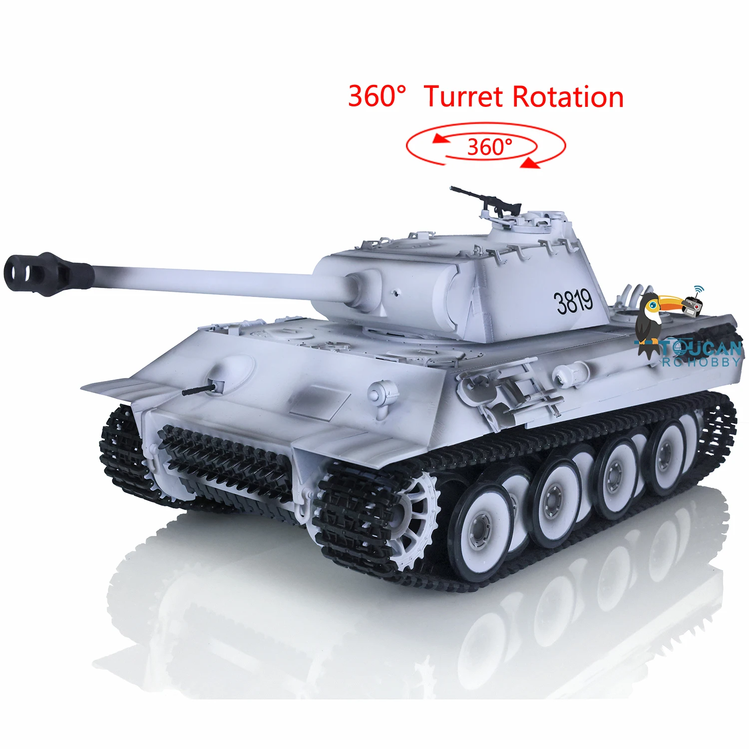 

Gifts Heng Long 1/16 Snow 7.0 Plastic German Panther V RTR RC Tank 3819 W/ 360° Turret Wheels Smoke Engine Toucan Model TH17294