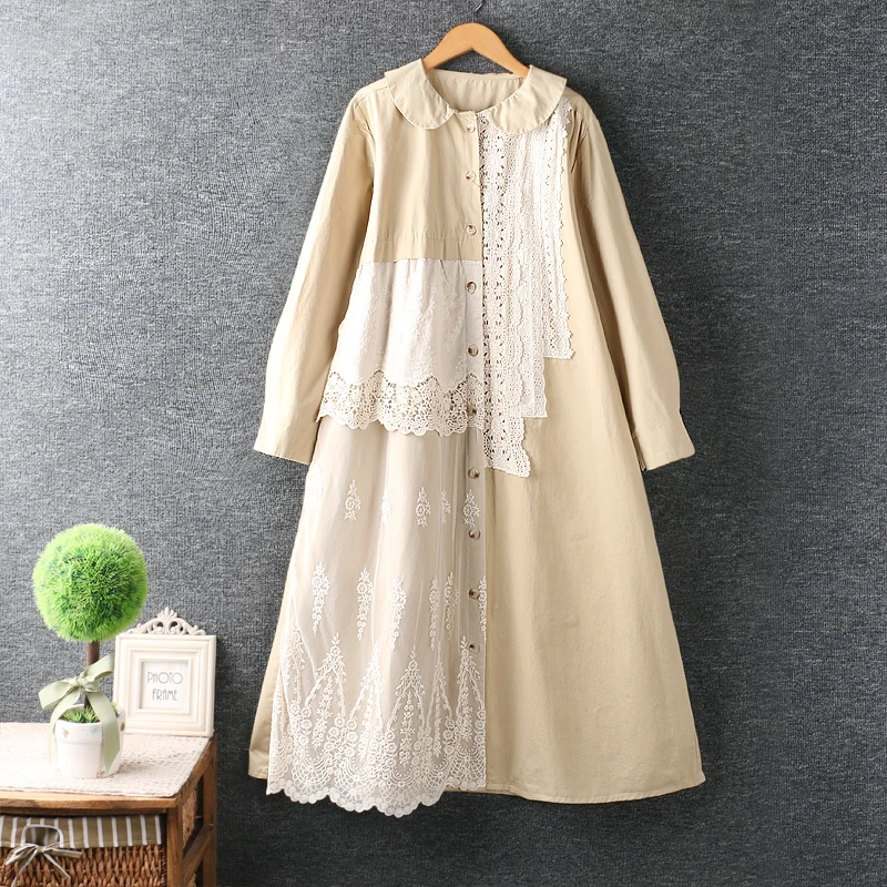 

Осеннее Новое милое Повседневное платье миди с цветочным узором, женское однобортное платье с длинным рукавом ML091503