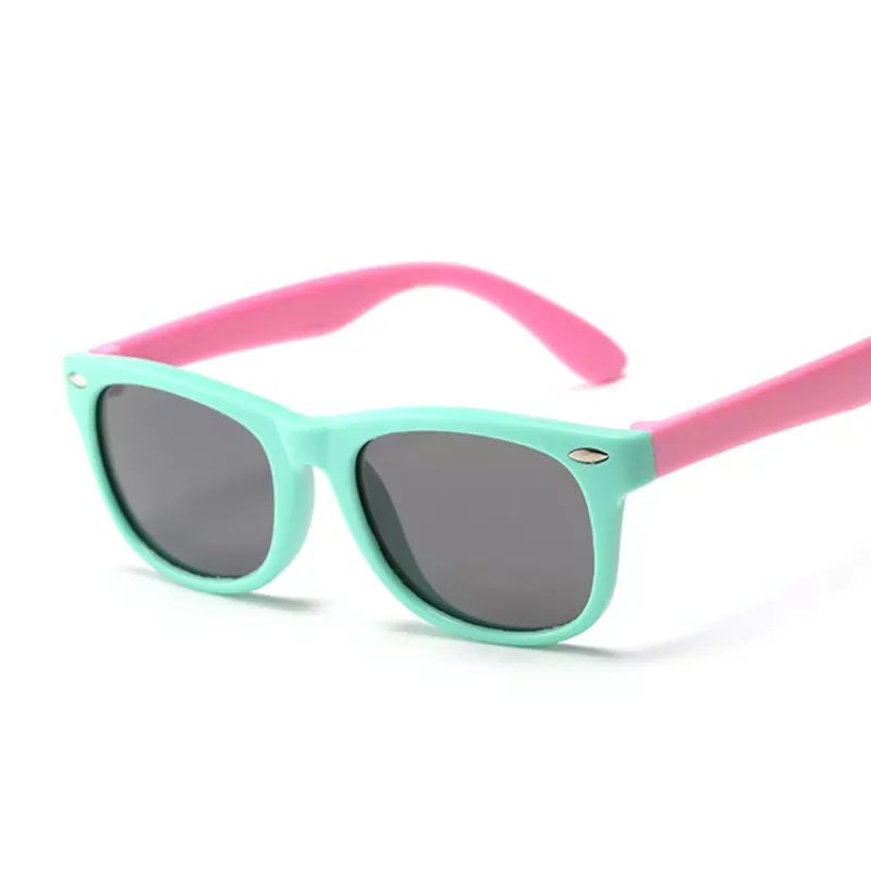 

New in Polarized Sunglasses Kids Silicone Safety Sun Glasses Boys Girls Fashion Brand Designer Children Mirror Oculos De Sol y2k