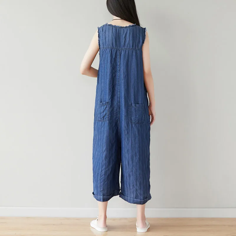 Летний милый модный полосатый комбинезон с пушистой промежностью женские