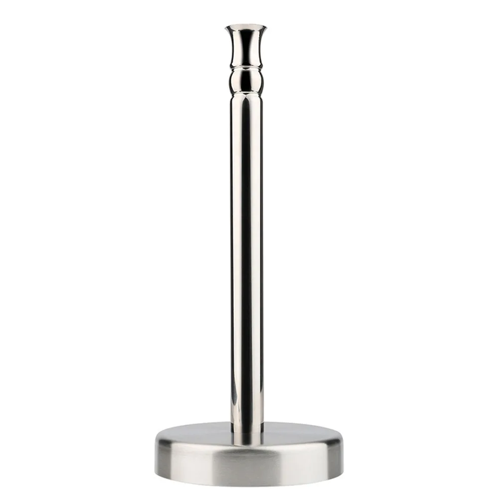 

Kitchen Roll Paper Towel Rack Bathroom Stainless Steel Standing Paper Holder Silver Tissue Napkins Rack Home Table Decor