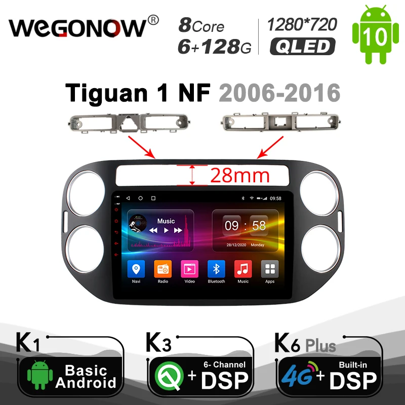 

1280*720 Ownice 2 DIN Car Radio Player GPS Navi k3 k6 for Volkswagen Tiguan 1 NF 2006 2008 2010 2012 2016 Android 10.0 SPDIF