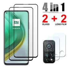 4in1 Protective Glass For Xiaomi Mi 11 11T 10T 10 Lite 9 SE 9T Pro CC9 8 SE 11i Camera Screen Protector For Xiaomi Mi A1 A2 A3