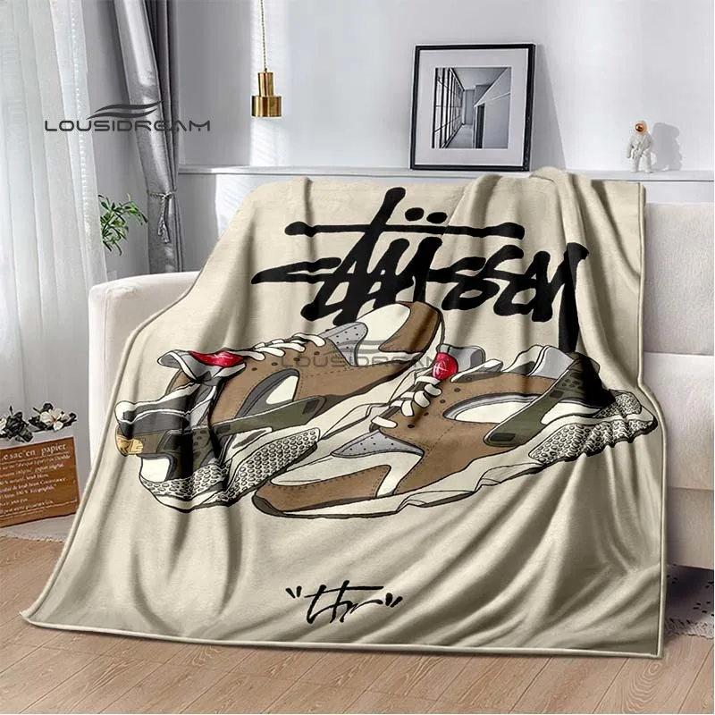

Fashion S-Stussys Blanket 3D Printing Soft and Comfortable Blanket Home Decorate Bedroom Living Room Sofa Blankets for Beds