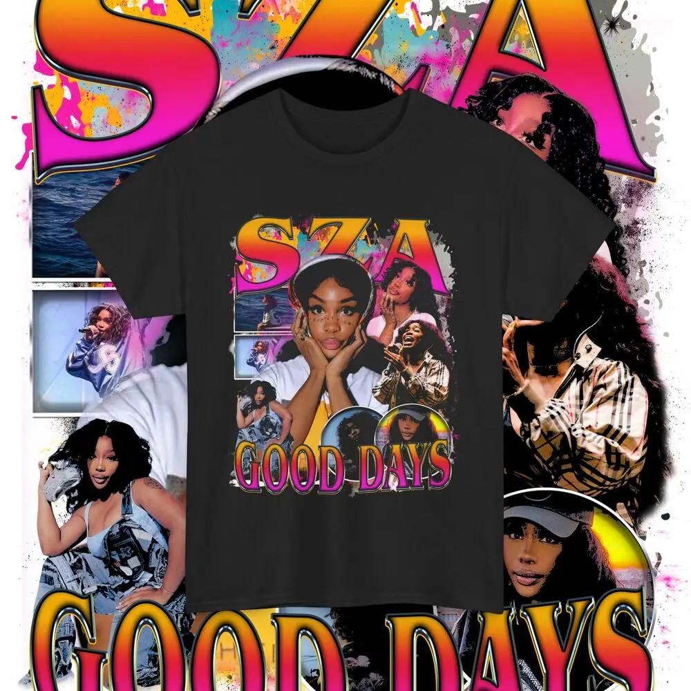 Рубашка SZA с рисунком винтажная футболка Good Days RnB Singer Artist Merch