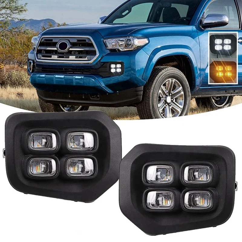 Светодиодный ДХО для Toyota Tacoma 2016-2023 дневные ходовые огни противотуманные фары с