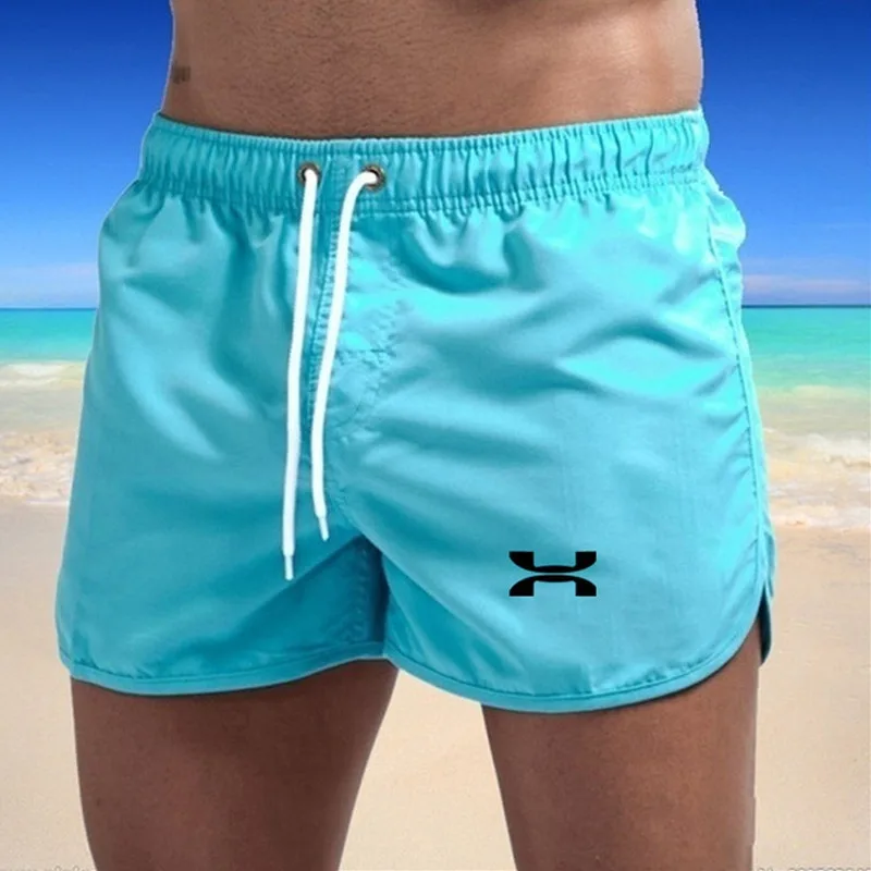 

Летние мужские пляжные шорты, шорты для бега и спортзала, модные принты, быстросохнущие, для плавания, неформальные шорты для серфинга